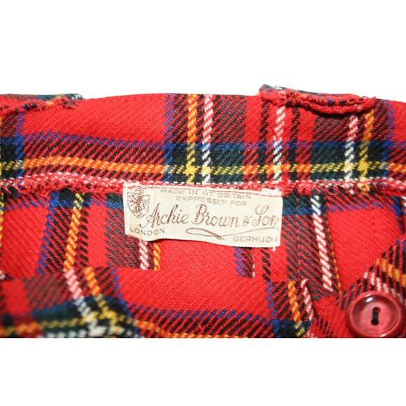 VTG Archie Brown & Sons Girls Wool Plaid Kilt Jumper Size 10/12 Tartan Heritage - Picture 6 of 9